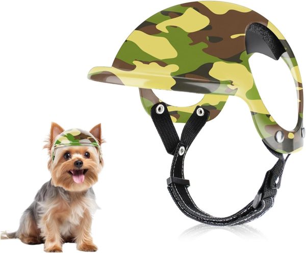 Pet Helmet Dogs Cats Sports Motorcycle Hat With Stretch Chin Rope Practical Pet Ridding Hat For Traveling Reusable Pet Helmets For Small Cats Pet Helmets For Small Dog Pet Helmet Motorcycle Pet Helmet
