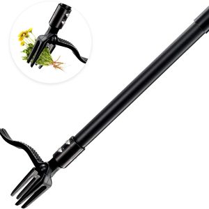 Weed Puller With Long Handle- 63Inch - Adjustable Stand Up Weed Puller Tool, Stand Dandelion Digger Puller, Ergonomic Standing Weeding Puller Tool Weed Picker For Garden Lawn Farmland