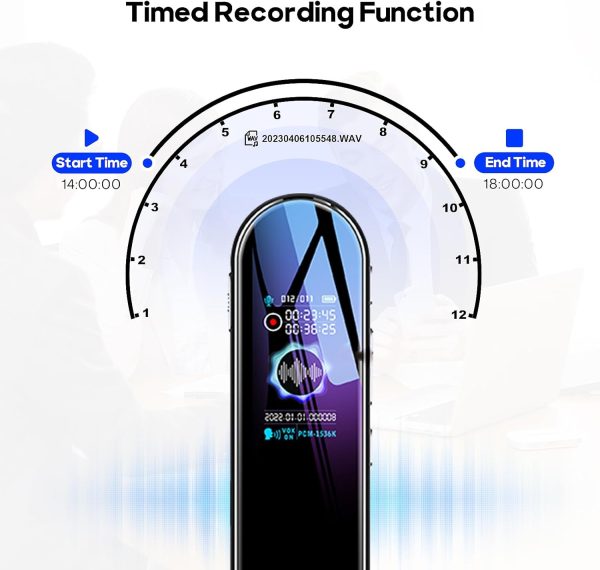 64Gb Digital Voice Recorder With Playback, Disoidoe 1536Kbps Digital Recorder For Lectures Meetings, Type-C Charging Tape Recorder 580 Hour Audio Recorder, Password, Timed Recording, Mp3 Player