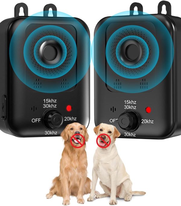 Anti Barking Devices, 2 Pack Auto Dog Bark Control Devices With 3 Modes, Rechargeable Ultrasonic Bark Box Dog Barking Deterrent Devices, Effective Stop Barking Dog Devices For Indoor & Outdoor Use