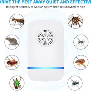 6 Packs Ultrasonic Pest Repeller, Indoor Ultrasonic Repellent For Roach, Rodent, Mouse, Bugs, Mosquito, Mice, Spider, Electronic Plug In Pest Control