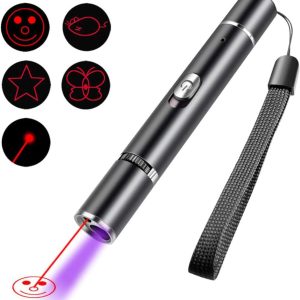 Wnzqk 2 Pcs Cat Toys Lazer Pointer Cat Toys Interactive For Indoor Red Laser Pointer For Dogs Pet Red Light Laser Remote Control Teaching Usb Flashlight Rechargeable(2 Pcs Pack, 2 Pcs Pack)