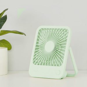 Jisulife Desk Fan Battery Rechargable Fan,4500Mah 180°Foldable Portable Personal Fan, 4 Speeds Adjustable Long Battery-Life For Home Office Travel Outdoor Gifts For Women Men-White