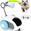 Aiperro Cat Toys For Indoor Cats, Smart Interactive Cat Toy With 2-Speed Adjustment, Remote Control & Usb Rechargeable Automatic Cat Exercise Toys For Bored Indoor Adult Cats Kittens (Blue)