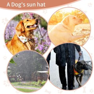 Outdoor Sun Protection Hood For Dogs, 2024 Dog Hat Canvas Dog Sun Hat Dog Baseball Cap, Pet Dog Outdoor Sun Protection Visor Hat With Ear Holes And Adjustable Neck Strap (Black, S)