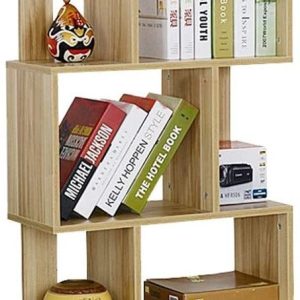Large Standing Office Wood Book Organizer Storage Shelf 6 Cubes