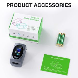 Pulse Oximeter Fingertip, Digital Blood Oxygen Saturation Monitor For Heart Rate Monitor And Spo2 Levels, Portable Lcd Pulse Oximeter (Batteries Included)