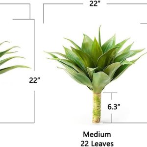Velener Artificial Plant Outdoor Agave - Large Size Uv Resistant Agave Plants For Indoor And Outdoor Decor(28 Inch)