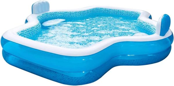 Elegant Family Pool, 10Ft With 2 Inflatable Seats And Backrests