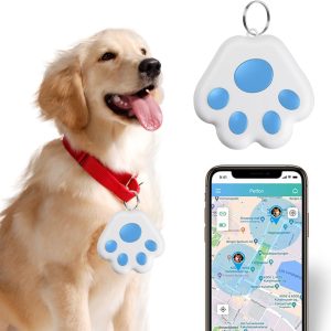 Gps Tracker For Pets, Portable Bluetooth Intelligent Anti-Lost Device For Luggages/Kid/Pet/Wallet And , Keys Finder, Bi-Directional Search, App Locator (Blue)