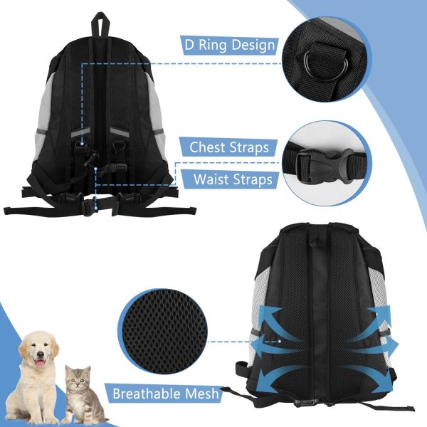 Smont Dog Carrier Backpack Dog Carriers For Small Dogs Breathable Head Out Design With Reflective Safe Dog Backpack Carrier For Small Medium Dogs Cats