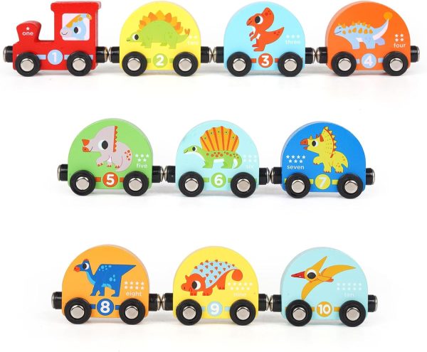 Magnetic Wooden Dinosaur Train Sets For Kids Dinosaur Toys For Toddlers Montessori Preschool Educational Toy For 3 4 5 Year Olds Birthday Gifts For Boys And Girls