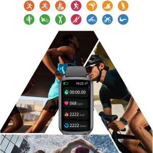 Amzhero Health Fitness Tracker With 24/7 Heart Rate, Blood Oxygen, Blood Pressure, Sleep Tracker, 5Atm Waterproof Activity Trackers With Step Tracker, Pedometer (S & L Bands Included)U2026