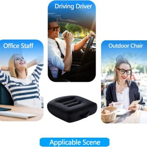 Adult Booster Seat For Car, Cushion Heightening Height Boost Mat, Breathable Mesh Portable Car Seat Pad Angle Lift Seat For Car, Office,Home