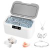Ultrasonic Jewelry Cleaner, 500Mlprofessional Ultrasonic Cleaner, 4 Modes Digital Timer For Eye Glasses, Ring, Earring, Necklaces, Watch Strap, Makeup Brush, Watch Strap, Dentures, Diamonds