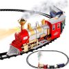 Classic Train Set With Smoke - Train Toys For Kids With Lights & Sounds, Locomotive Engine, Railway Kit Cargo Cars & 11 Feet Of Tracks