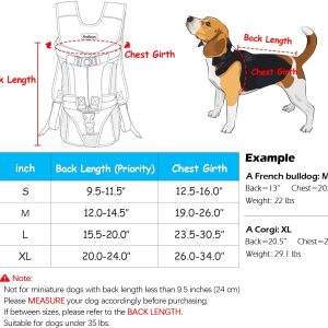 Petbonus Pet Front Dog Carrier Backpacks, Adjustable Backpack Legs Out Easy-Fit Chest Carrier For Medium Small Dogs, Hands Dog Front Carrier For Hiking, Cycling (Army Green, S)