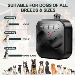 [2024 Release] Anti Barking Device For Dogs - Dog Bark Deterrent Device | Rechargeable Ultrasonic Bark Box - Dog Barking Silencer Safe & Effective Indoor/Outdoor Stops Bad Behavior