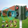 360° Solar Ultrasonic Animal Repellent, Cat Repellent Outdoor, 2024 Deer Deterrent Device With Motion Sensor& 3-Side Motion Flashing Light, Repel Dogs Bird Skunk Rabbit Squirrels For Yard Garden