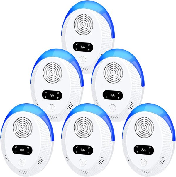 Mouse Repellent, Ultrasonic Pest Repeller Indoor, Pest Control, Pest Repellent For Home,Kitchen, Office, Warehouse, Hotel 6 Packs