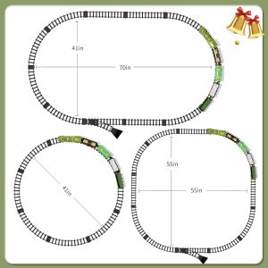Temi Large Train Set - Kids Electric Train Toy With 3 Way Smoke Locomotive, Light And Sounds, Cargo Cars And Long Tracks, Gift Train Sets For Boys & Girls 3 4 5 6 7 8+ Years
