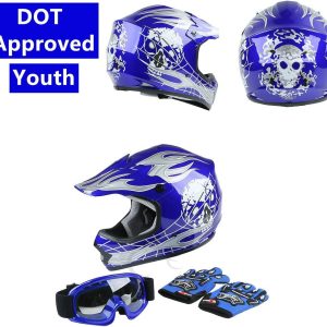 Slmoto Motocross Helmet Dot Youth & Kids Offroad Street Helmet Dirt Bike Motocross Atv Helmet