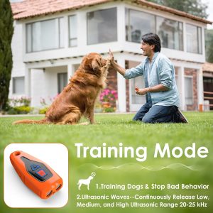 Niemopoty Dog Bark Deterrent Devices, Anti Barking Device For Dogs No Barks Training Tool, Long Range Ultrasonic Barking Silencer Stops Dogs Bad Behavior | Bark Collar Alternative