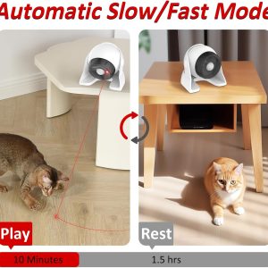 Mdupw 2 In 1 Motion Activated And Automatic Cat Laser Toys, Interactive Cat Toys Built-In Real Motion Sensor, Multi-Angle Adjustable Rechargeable Pet Toys For Indoor Cats Kittens And Dogs