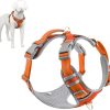 Plutus Pet No Pull Dog Harness, Release At Neck, Reflective Adjustable Dog Vest Harness, Easy Control Handle For Walking, For Small Medium Large Dogs, Orange, S