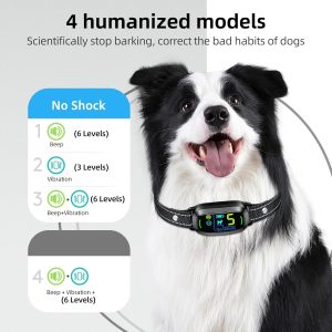 Dog Bark Collar, Fafafrog Rechargeable Smart Collar, Anti Barking Training Collar With 5 Adjustable Sensitivity Beep Vibration, Bark Collar For Large Medium Small Dogs (Black)