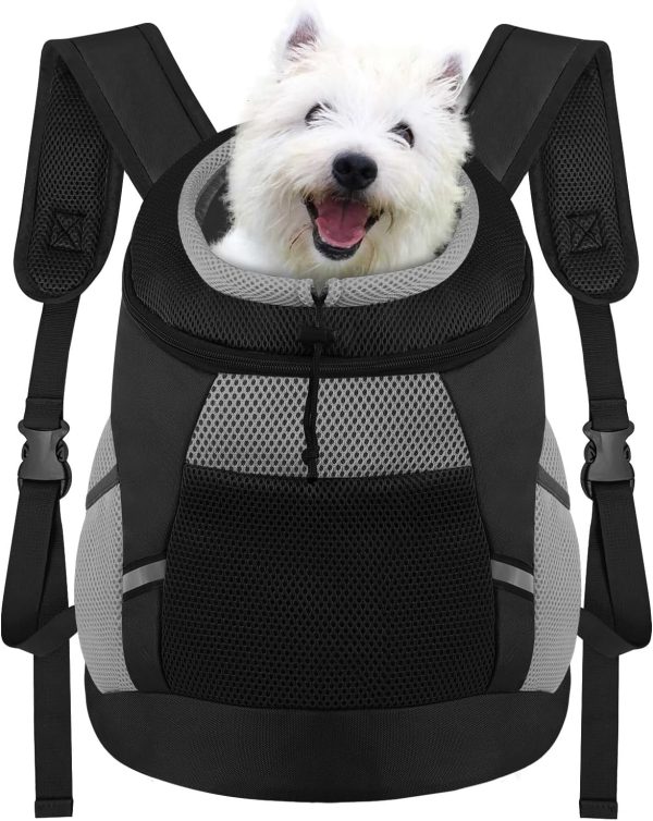 Smont Dog Carrier Backpack Dog Carriers For Small Dogs Breathable Head Out Design With Reflective Safe Dog Backpack Carrier For Small Medium Dogs Cats