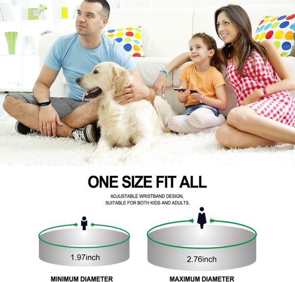 Mosquito Repellent Bracelets 12 Pack, Individually Wrapped Mosquito Repellent Bands For Kids And Adults, Deet Mosquito Repellent Wristbands With 12 Extra Refills Indoor Outdoor Protection
