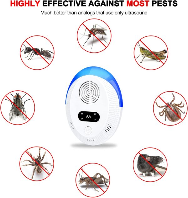 Mouse Repellent, Ultrasonic Pest Repeller Indoor, Pest Control, Pest Repellent For Home,Kitchen, Office, Warehouse, Hotel 6 Packs
