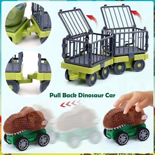 Dinosaur Toys Train Set For Kids Dinosaur Train Toy With Electric Locomotive & Track, 3 Pull Back Cars, Dino Eggs, Play Mat Birthday Christmas Train Toy Gifts For 3 4 5 6 7 8+ Year Old Kids