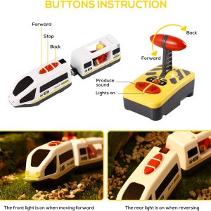 Nuobesty Remote Control Train Engine Rc Train Model Toy Electric Railway Toy For Kids Children(No Battery)
