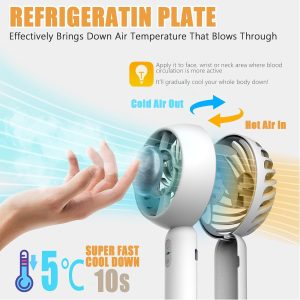 Air Conditioner Fan – The Genuine Portable Ice Cooling Refrigerating Pad Handheld Cooling Fan That Blows Cold Air