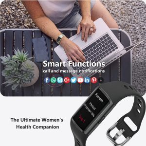 Fitvii Fitness Tracker With 24/7 Heart Rate And Blood Pressure Monitor, Blood Oxygen Hrv Sleep Tracking Smart Watch, Calorie Step Counter Ip68 Waterproof Pedometer Activity Tracker For Women Men
