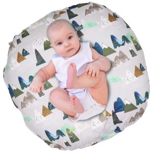 Baby Lounger Cover, Bear Newborn Lounger Cover For Boys , Snugly Fit Infant Lounger For Baby, Infant Removable Slipcover, Animal Breathable & Reusable (Lounger Pillow Not Included)