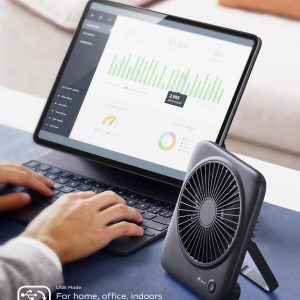 Otlonpe Desk Fan Portable Fan Rechargeable,4000Mah Battery Operated Personal Fan,Small Silent Table Fan Travel Fan With Power Bank,4 Speeds Desktop Fan For Bedroom Home Office Outdoor (Black)