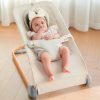 Fodoss Baby Bouncer, Portable Bouncer Seat For Babies, Portable Bedside Bassinet With Wheels, 7 Height Adjustable Baby Bassinet For Infants, Beige