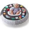 The Peanutshell Inflatable Baby Seat, Sitting Support, Activity Center For Babies 0-6 Months, Black And White High Contrast Play Ring