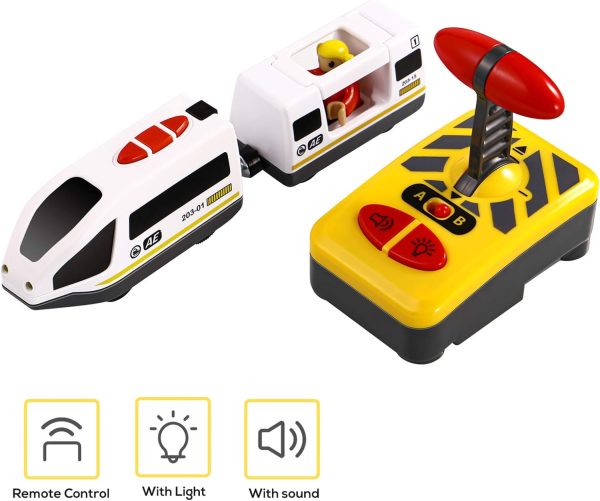 Nuobesty Remote Control Train Engine Rc Train Model Toy Electric Railway Toy For Kids Children(No Battery)