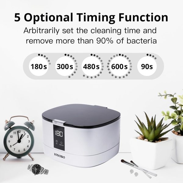Ultrasonic Jewelry Cleaner, 25.4 Oz(750Ml) Ultrasonic Cleaner Machine With Digital Timer And 304 Stainless Steel Tank, Sonic Cleaner For Eyeglasses, Rings, Necklaces, Watch