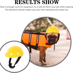 Dog Cat Safety Ridding Cap For Small Dog, 2.7X5.3Inch Pet Funny Hat Puppy Helmets, Plastic Cat Helmet Motorcycle Toy Protective Puppy Hat