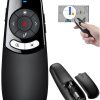 Physical And Digital Pointer Presentation Clicker For Powerpoint Presentations,2 In 1 Usb A And Usb C Wireless Presenter Remote With Highlighting Magnifier For Led Lcd Screen