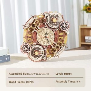 Rokr 3D Wooden Puzzle Clock Model 12