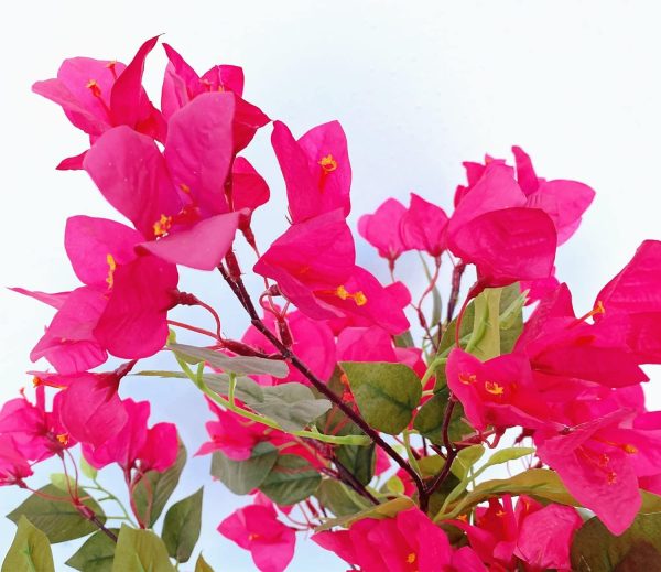 Pack Of 8 Artificial Flowers Stems Silk Bougainvillea Branches For Wedding Centerpieces, Table Runner, Indoor & Outdoor Decoration - 30 Inch (Fuchsia) 1