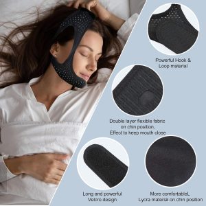 Anti Snoring Devices, Chin Strap, Double Adjustable Chin Straps For Men And Women, Stop Snoring Solution, Elastic Compression Anti Snoring Devices - 1 Pcs