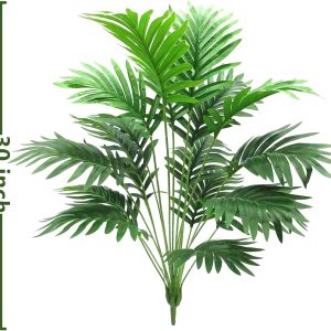 30" Artificial Palm Plants Leaves Tropical Greenery Bush Imitation Faux Palm Tree Leaf For Home Kitchen Party Flowers Arrangement Wedding Decorations