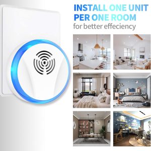 6 Packs Ultrasonic Pest Repeller, Lickoon Electronic Pest Repellent Plug In Indoor Pest Control For Insect, Roaches, Mice, Spider, Ant, Bug, Mosquito Repellent For House Garage Warehouse Office Hotel